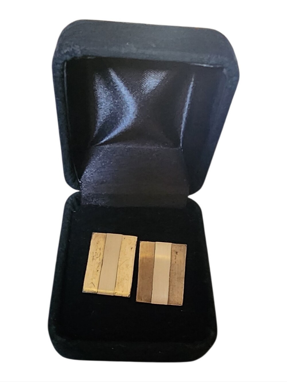 Vintage Two-Toned Silver MCM Cufflinks Mexico Signed 10 Grams